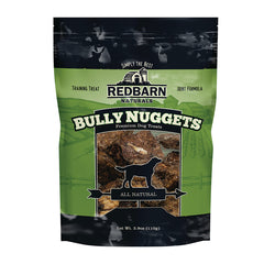 Redbarn All-Natural Bully Nuggets Healthy Dog Training Treat Bites - Grain-Free Beef Lung Made in USA for Small Medium Large Breeds - Nutritious Soft Real Meat Chew Snacks