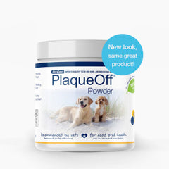 NaturVet ProDen PlaqueOff Powder for Pets - Cat & Dog Breath Freshener - Plaque & Tartar Remover for Pet Oral Care