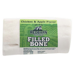 Redbarn Chicken & Apple Flavor Naturals Filled Bone Dog Chews, Small, Made in The USA
