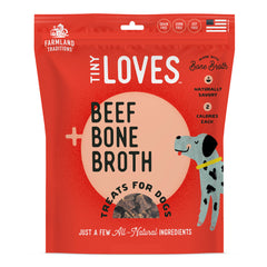 Farmland Traditions Tiny Loves Jerky Trainer Treats for Dogs w/Bone Broth (Beef)