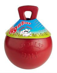 Jolly Pets Tug-n-Toss Heavy Duty Dog Toy Ball with Handle