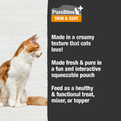 PureBites+ Skin & Coat Squeezables for Cats, only 5 Ingredients