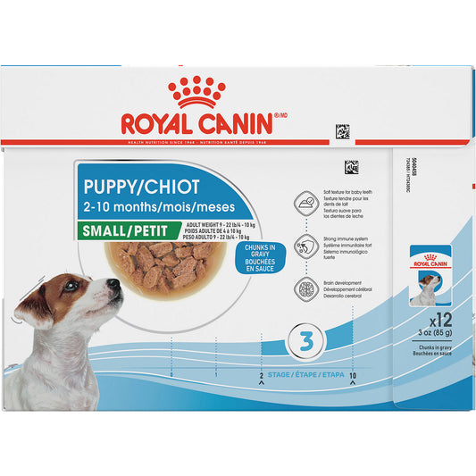 Royal Canin® Size Health Nutrition™ Small Puppy Chunks in Gravy Pouch Dog Food, 3 oz, 12-pack