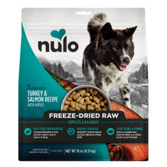 Nulo Freeze-Dried Raw Turkey & Salmon Recipe with Apples Complete and Balanced Dry Dog Food Kibble