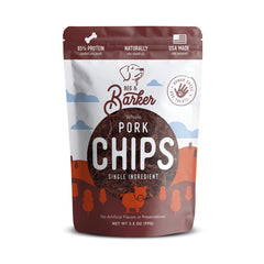 Beg & Barker Pork Chips for Dogs - Single Ingredient Dog Treats Made for Large & Small Dogs Protein Human Grade Dog Treats Made from Real Meat Beef, Made in USA