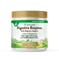 NaturVet – Digestive Enzymes for Dogs - Plus Probiotics & Prebiotics | Helps Support Diet Change & A Healthy Digestive Tract | for Dogs & Cats