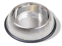 Van Ness Pets Medium Non Tip Stainless Steel Dog Bowl, Food and Water Dish, Wide Base Prevents Spills