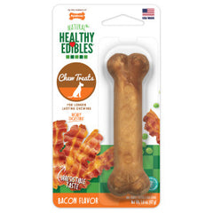 Nylabone Healthy Edibles Natural Dog Chews Long Lasting Bacon Flavor Treats for Dogs
