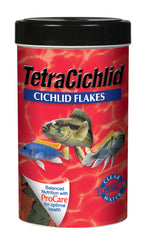 TetraCichlid Cichlid Flakes, Fish Food, Clear Water Advanced Formula