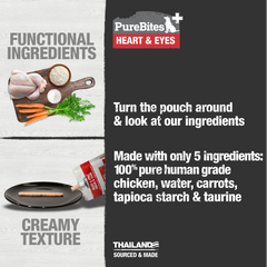 PureBites+ Heart & Eyes Squeezables for Dogs, only 5 Ingredients