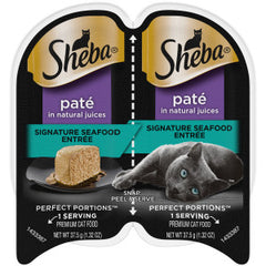 Mars Sheba Perfect Portions Premium Pate Entree Wet Sea Cat Food 2.6-oz