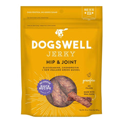 DOGSWELL Jerky Hip and Joint Dog Treats Grain Free Made in USA Only, Glucosamine and Chondroitin, Duck