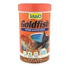 Tetra Goldfish Worm Shaped Bites Fish Food, Complete Food for All Goldfish