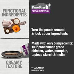 PureBites+ Gut & Digestion Squeezables for Cats, only 5 Ingredients