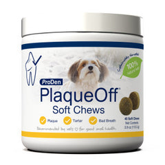 ProDen PlaqueOff Soft Chews with Organic Kelp - for Small & Medium Breed Dogs & Cats - Supports Normal, Healthy Teeth, Gums, and Breath Odor in Dogs & Cats