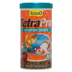 TetraPro Goldfish Crisps Fish Food, enhanced with biotin for optimal health