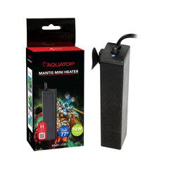 Aquatop Mantis Mini Aquarium Heater – Fully Submersible for Nano Tanks Up to 3 Gallons, Preset 77°F Thermostat, Heat-Resistant Design