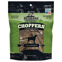 Redbarn Pet Products Natural Choppers Beef Lung Chew Treats for Dogs - Premium Made in USA Rawhide-Free Single Ingredient High Protein Low Fat - 9 oz Bag