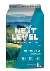 Next Level Super Premium Dog Food – HI-PRO 30 LS™ – Dry Kibble for Dogs for All Life Stages All Breeds – 30% Protein, Gluten Free Grains - High Energy and Active Dogs & Puppies