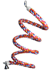 A&E CAGE Company Happy Beaks Cotton Rope Boing with Bell Bird Toy