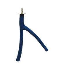 A&E Cage Company 1" x 10" Forked Sand Covered Perch - Medium Sandstone