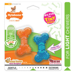 Nylabone Moderate Chew Flexi Chew Bone Peanut Butter & Bacon