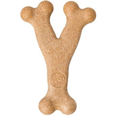 SPOT Bam-Bones Wishbone - Made with Strong Bamboo Fiber, Durable Long Lasting Dog Chew for Light to Moderate Chewers, Great Toy for Adult Dogs & Teething Puppies Under 50lbs, Chicken Flavor