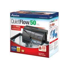Aqueon® Quietflow LED Pro Aquarium Power Filter Size 50