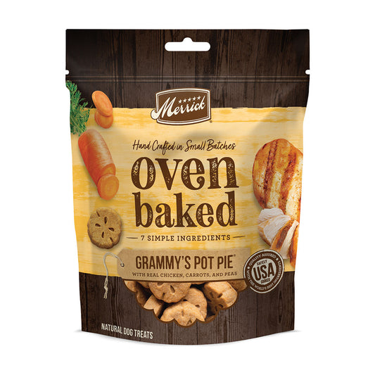 Merrick® Oven Baked Grammy's Pot Pie with Real Chicken Peas and Carrots Dog Treat 11 Oz