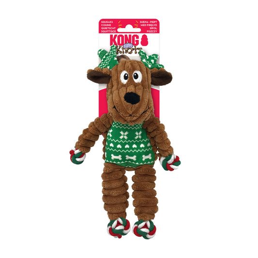 Kong® Holiday Floppy Knots Reindeer Small/Medium Dog Toy