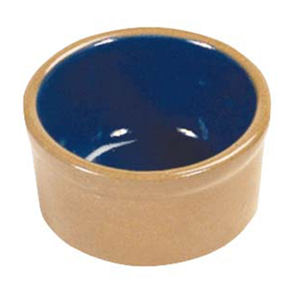 Kaytee® Stoneware Pet Bowl for Small Animal Natural & Blue Color 4 Inch
