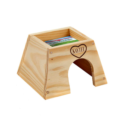 Kaytee® Woodland Get-A-Way Home for Small Animal Wooden Color Small