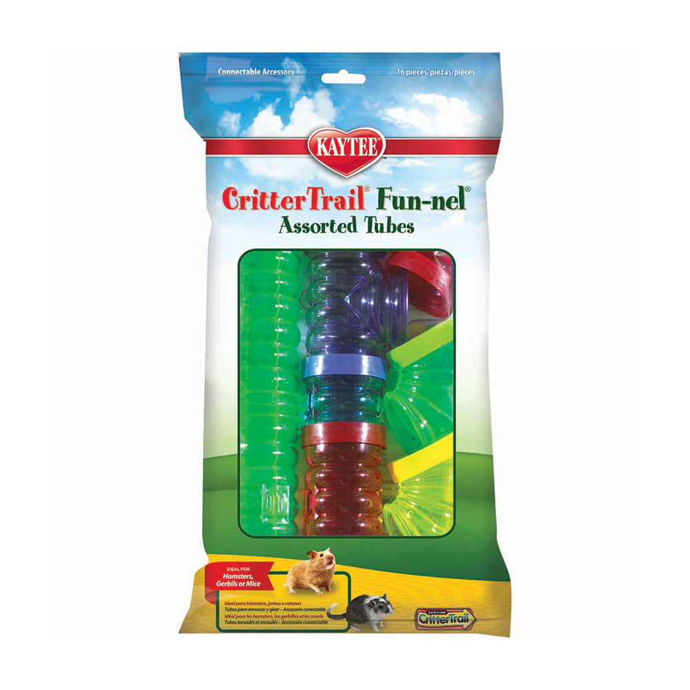 Kaytee® CritterTrail® Fun-nels Value Pack Assorted Tubes for Small Animal Assorted Color 2.12 X 8.75 X 15.5 Inch