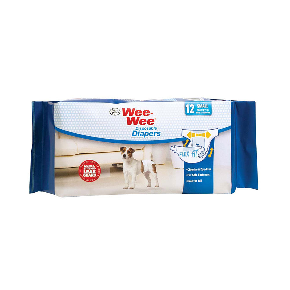 Four Paws® Wee-Wee® Disposable Dog Diapers Small X 12 Count