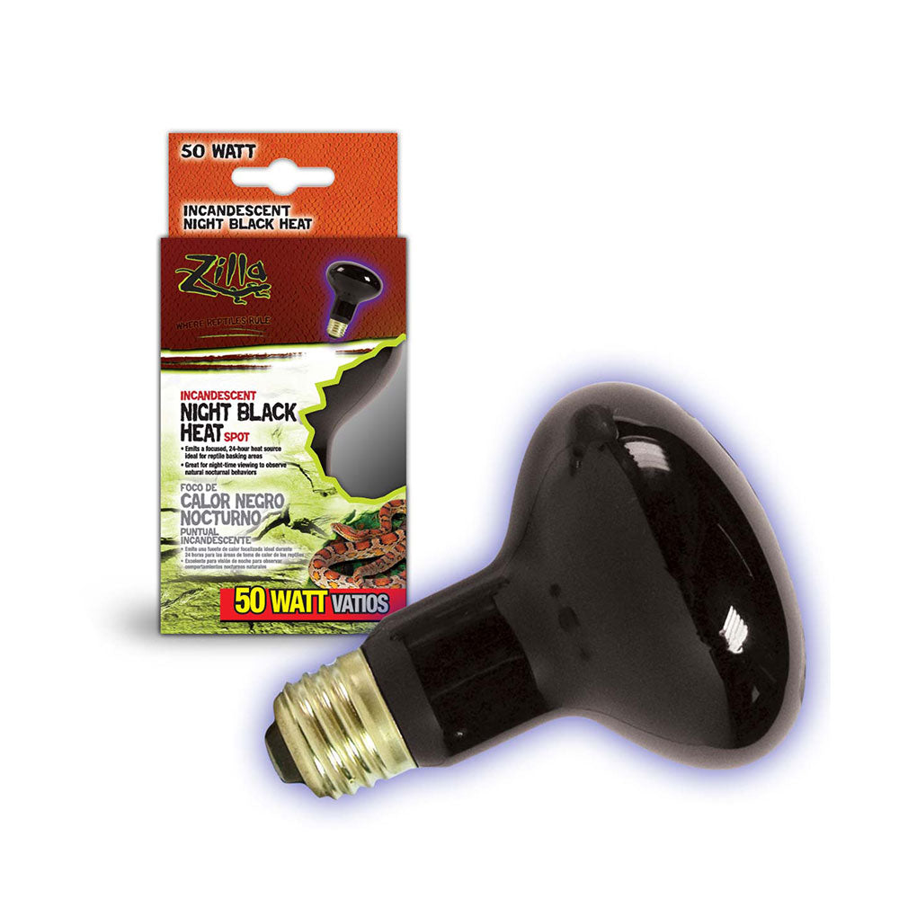 Zilla® Incandescent Spot Bulb 50 Watt Night Black Color 2.625 X 2.625 X 4.125 Inch