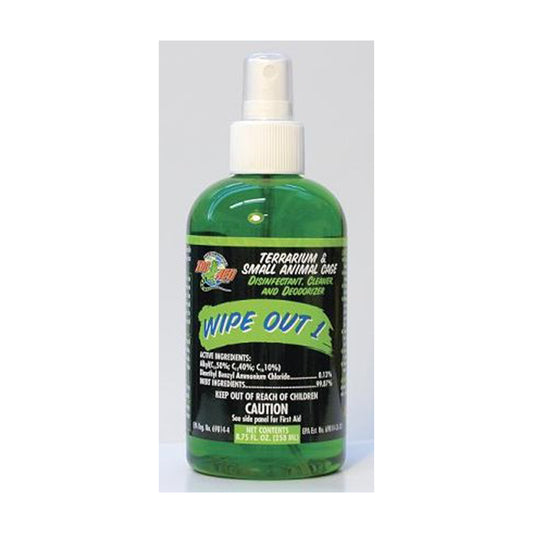 Zoo Med Laboratories Wipe Out 1 Terrarium & Small Animals Cage Disinfectant, Cleaner & Deodorizer 8.75 Oz