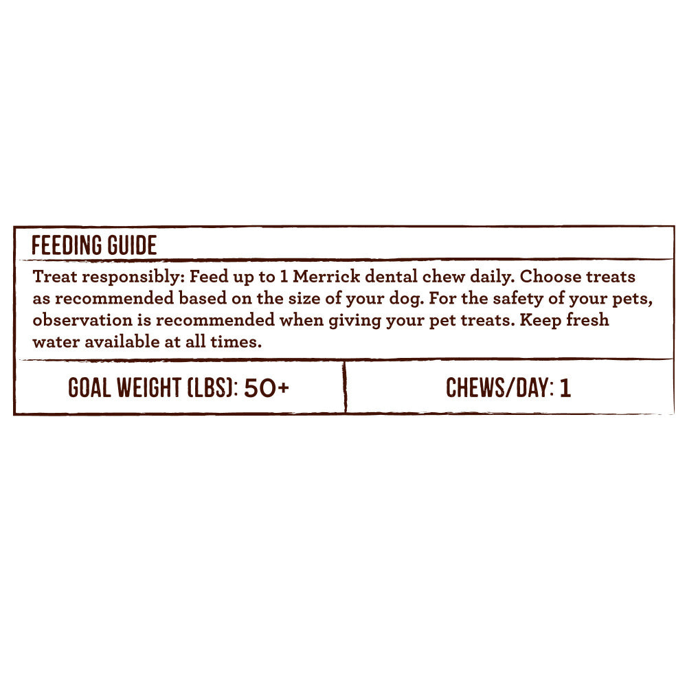 Merrick Fresh Kisses Grain Free Mint Breath Strips Large Dental Dog Treats