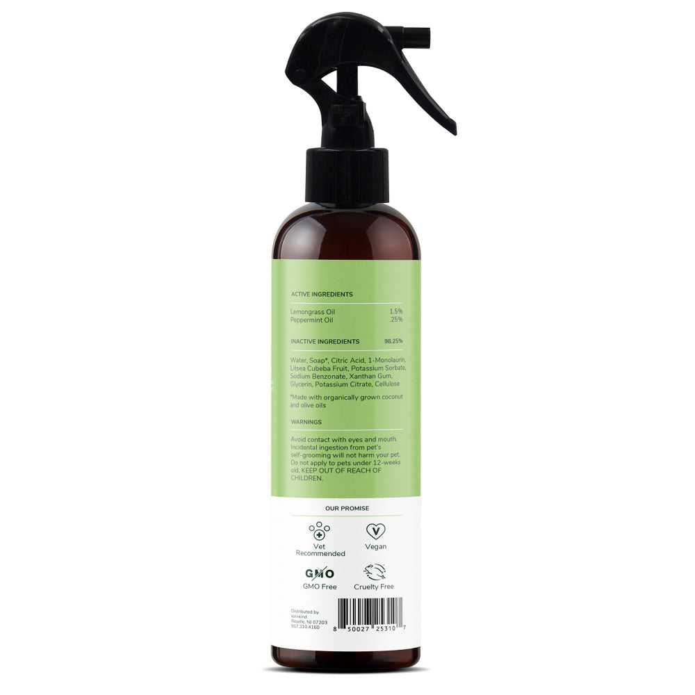 kin+kind Natural Flea & Tick Plant-Based Lemongrass Repel Spray