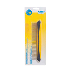 JW® Gripsoft® Rotating Comfort Comb Fine & Coarse Gray/Yellow Color 8 Inch Small