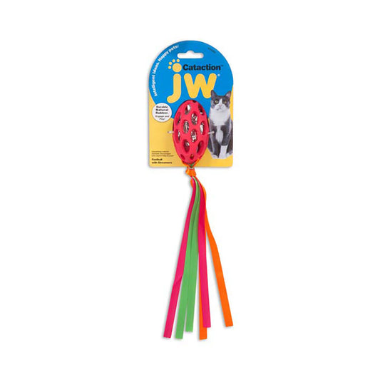 JW® Cataction Feather Football with Streamers Cat Toys Color One Size