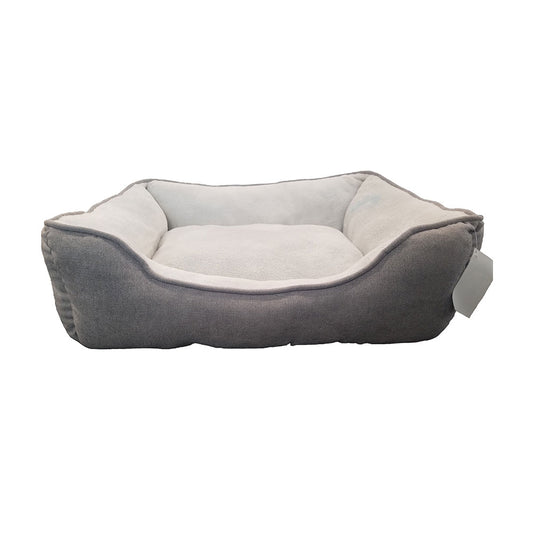 Petcrest® Cuddler Bed for Dogs & Cats Gray 25" x 21"