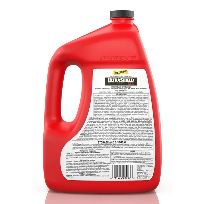 Absorbine UltraShield Red Insecticide & Repellent, 128 fl oz Gallon