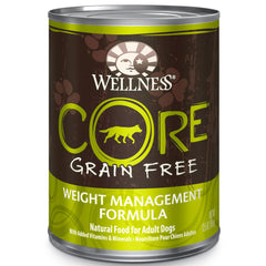 Wellness CORE Natural Wet Grain Free Canned Weight Management Dog Food, 12.5-Ounce Can (Pack of 12)