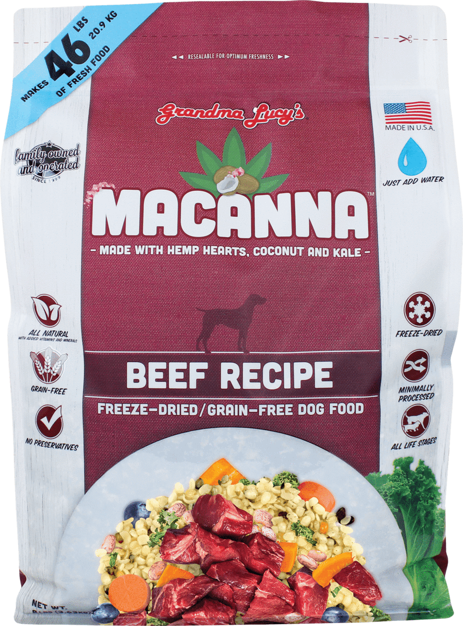 Grandma Lucy’s® Macanna™ Freeze Dried Grain Free Beef Recipe Dog Food