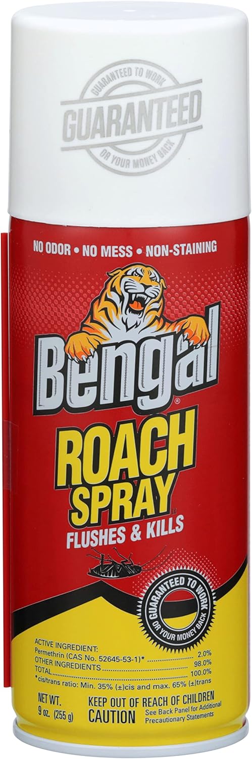 Bengal® Roach Spray II – Powerful Dry Spray for Hidden Roaches and Insects