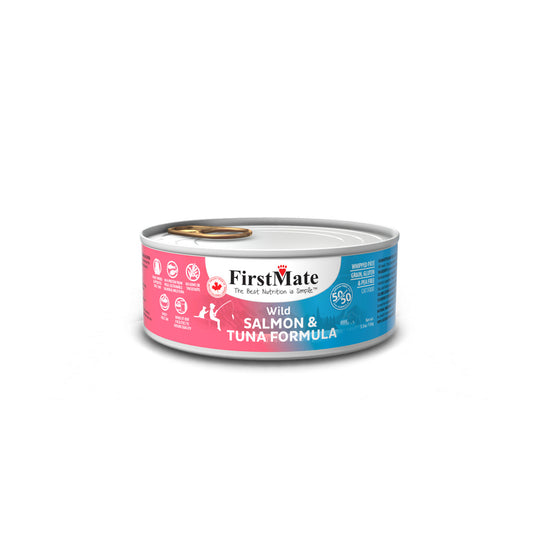 FirstMate Wild Salmon/Wild Tuna Cat Food 5.5oz, 24 cans