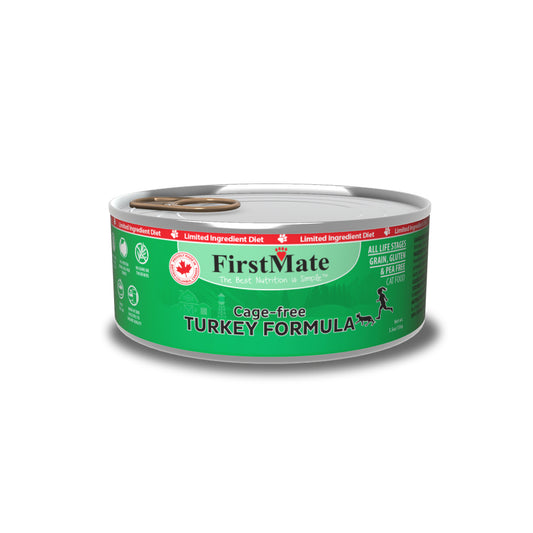 FirstMate Limited Ingredient Can Cage-Free Turkey Cat 5.5oz, 24 cans