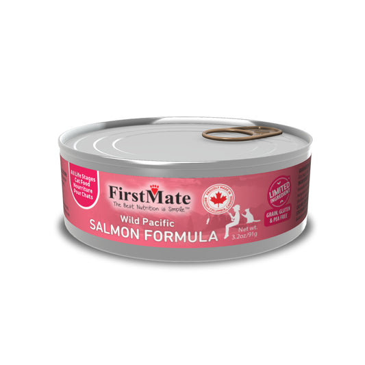 FirstMate Limited Ingredient Can Wild Pacific Salmon Cat 3.2oz, 24 cans