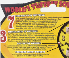 Tuffy Funny Food Hotdog Plush Dog Toy