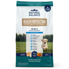 Natural Balance Health Protection Dry Dog Food – Whole Body Health, Easy on Digestion Dog Food Made with Chicken, Brown Rice & Pumpkin for Dogs - 6 lbs.